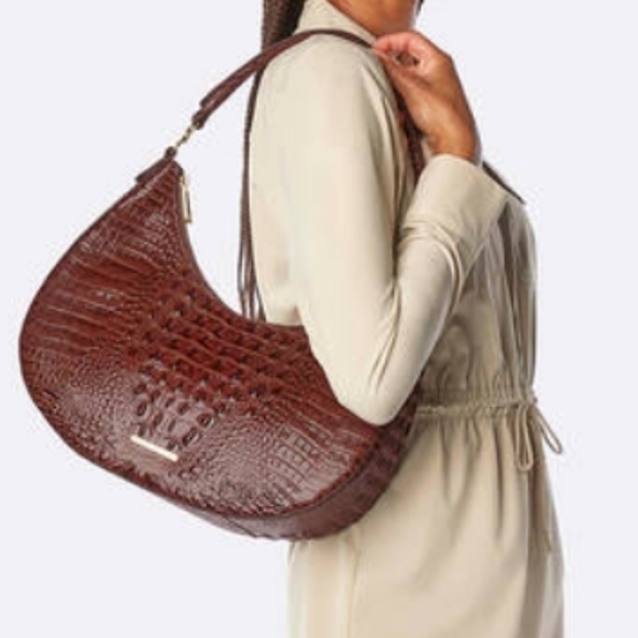 Brahmin Pink Cobra Bekka Shoulder Bag & Veronica Wallet Set NWT - Picture 15 of 16